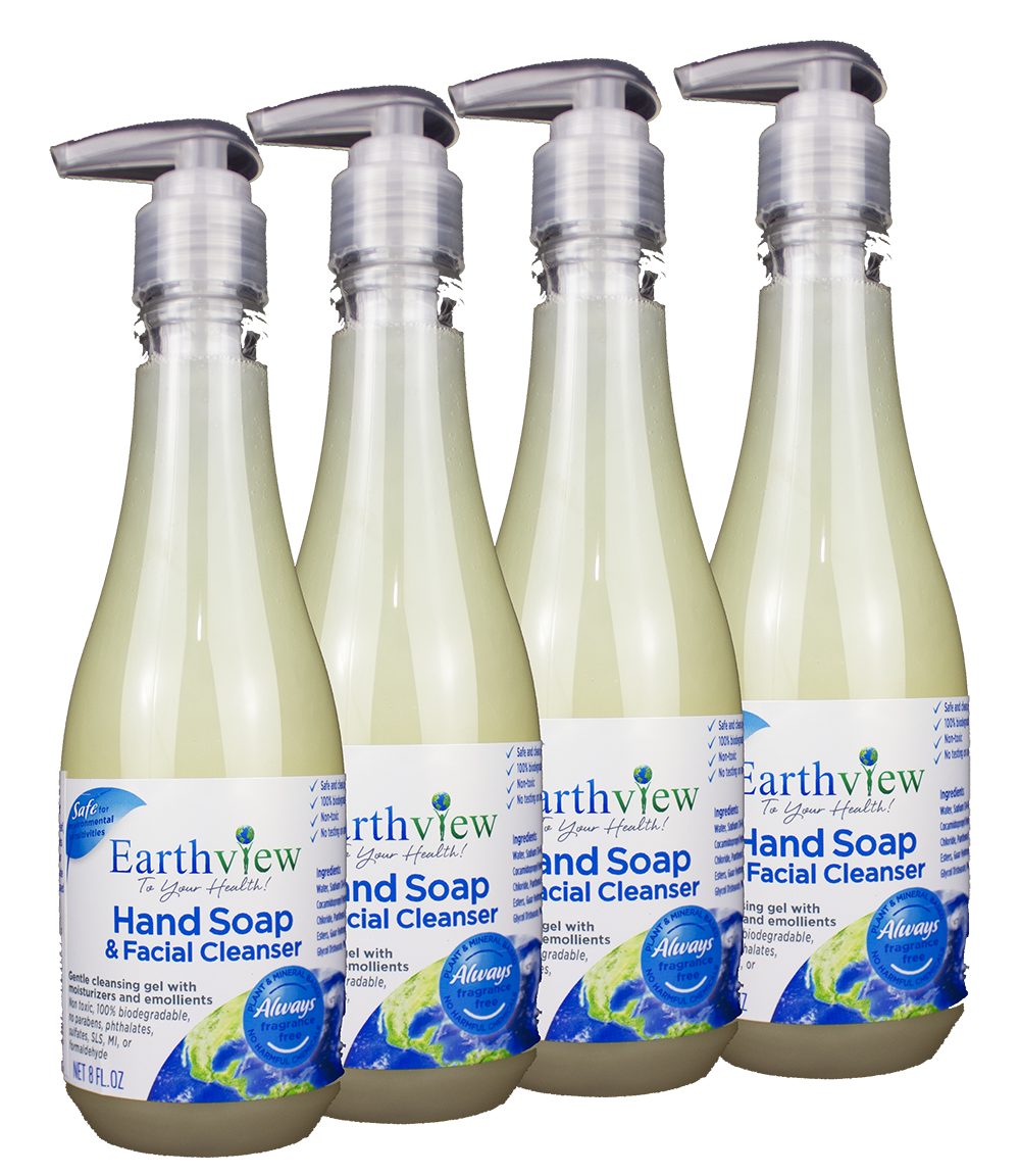 Earthview Hand Soap & Facial Cleanser 4-Pack (8 oz)
