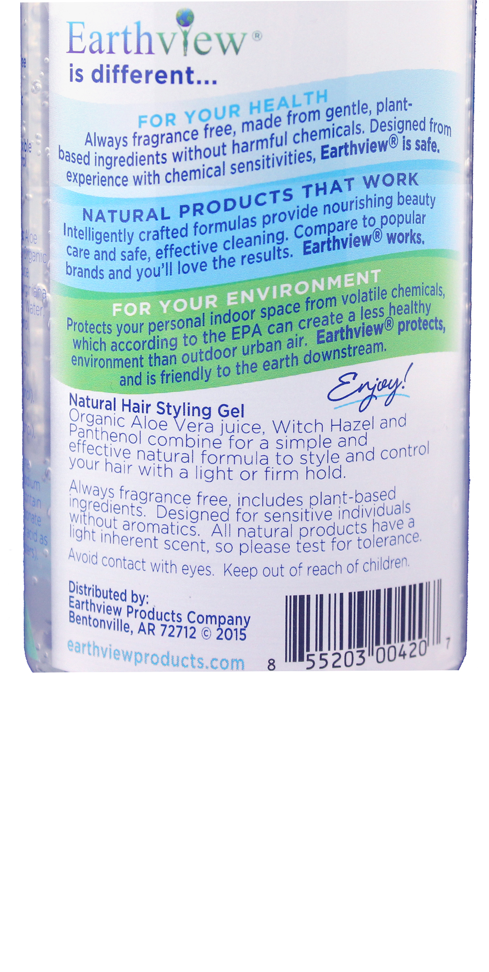 Earthview Styling Gel 8 oz - Image 2
