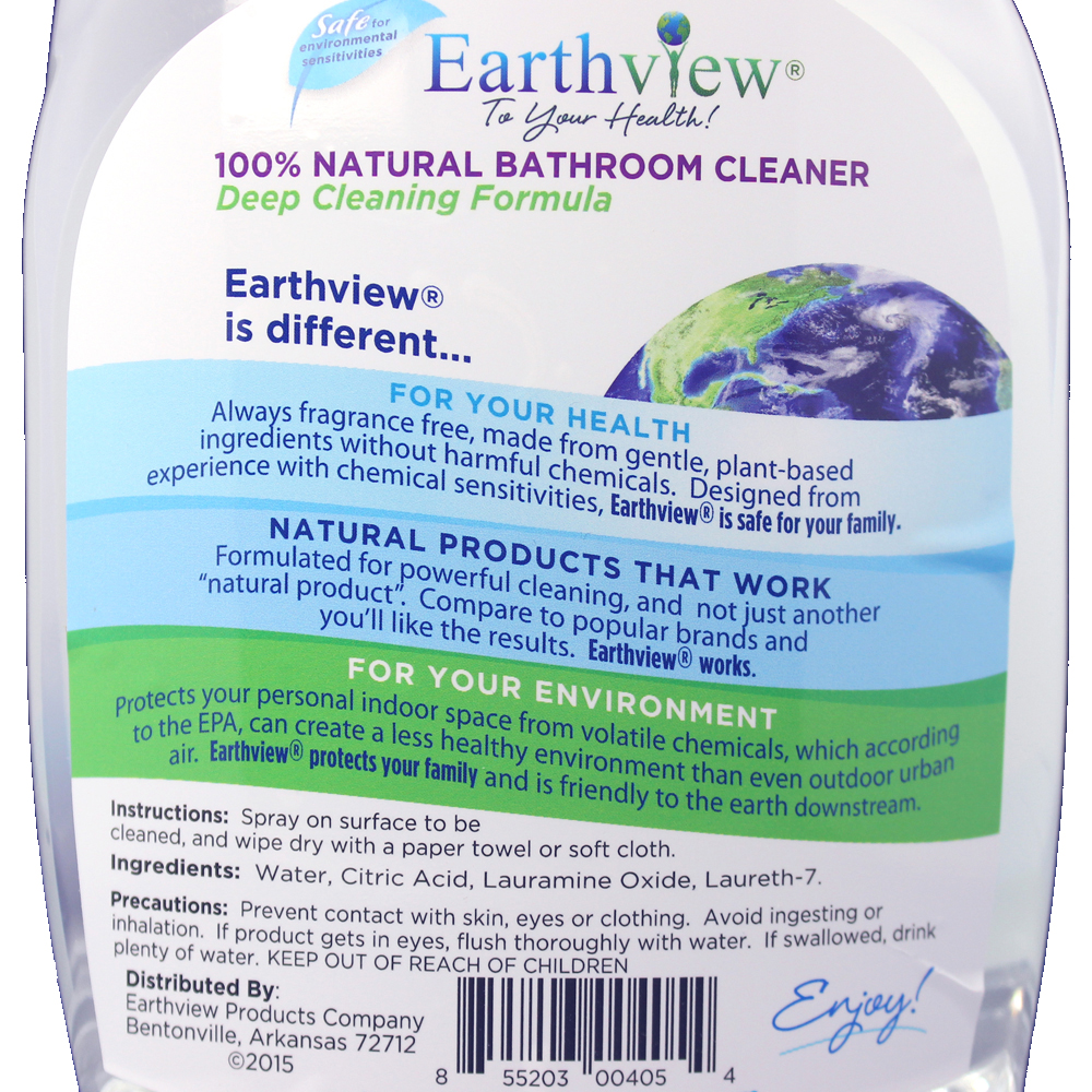 Earthview Fragrance-Free Bathroom Cleaner 32 oz - Image 2