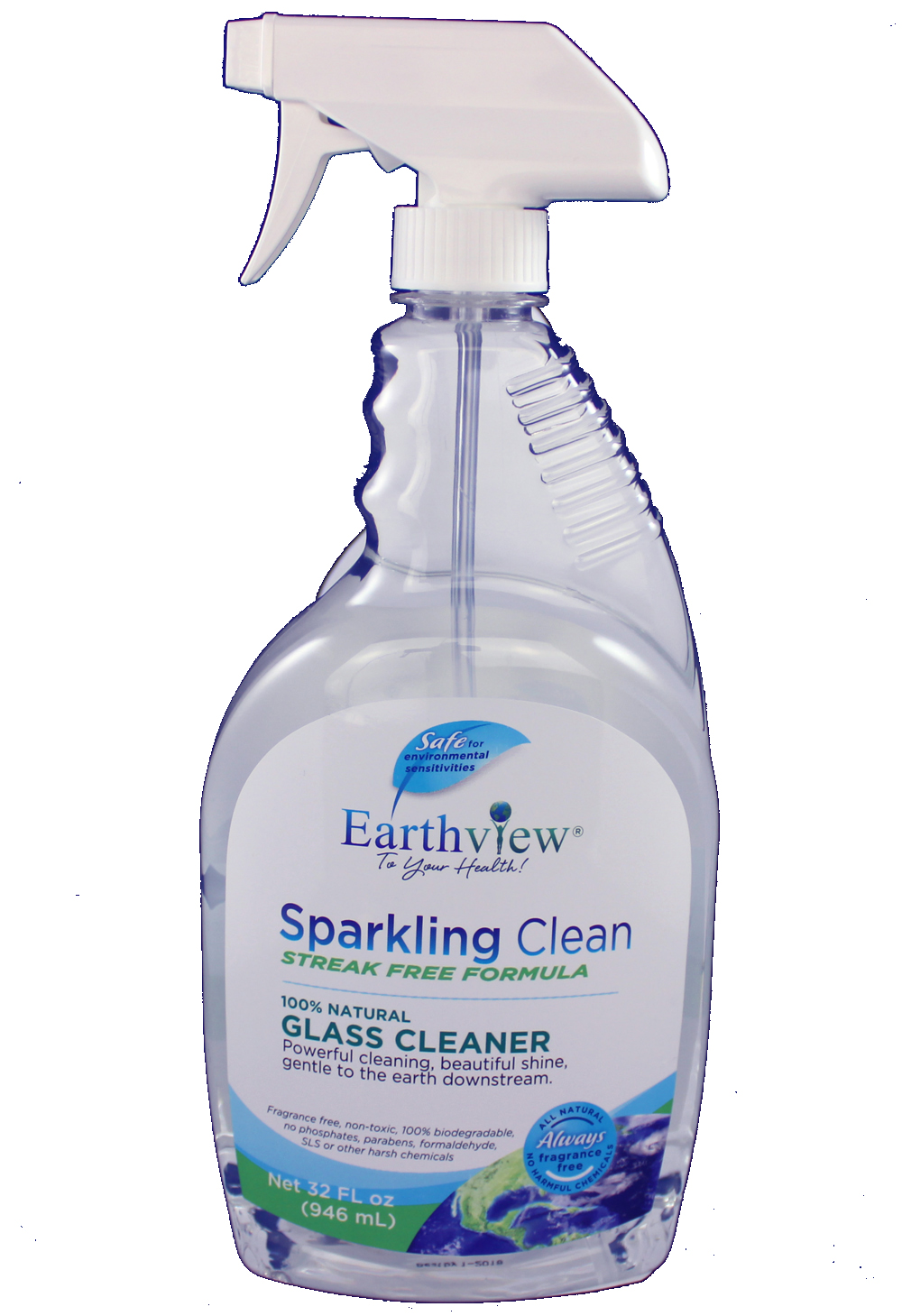 Earthview Fragrance-Free Glass Cleaner 32 oz