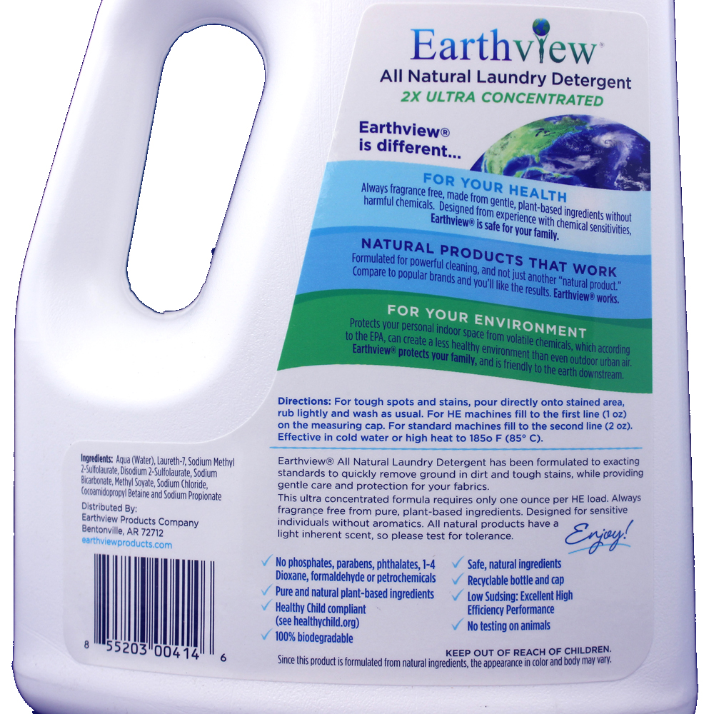 Earthview Fragrance-Free Laundry Detergent 2-Pack (128 Fl oz Each) - Image 6