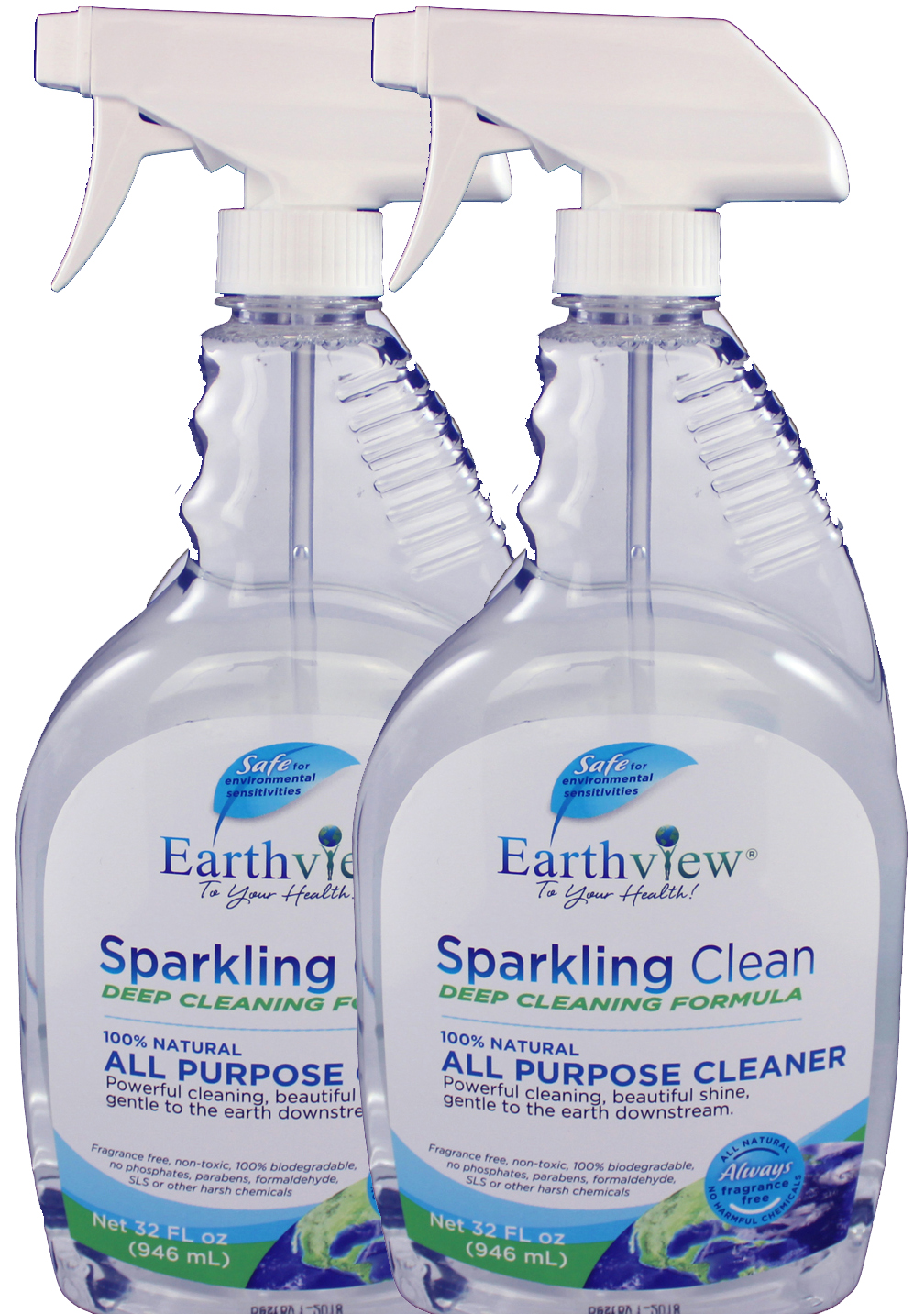 Earthview Fragrance-Free All Purpose Cleaner 2-Pack (32 oz Each)