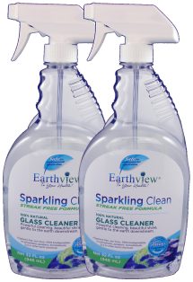 Earthview Fragrance-Free Glass Cleaner 2-Pack (32 oz Each)