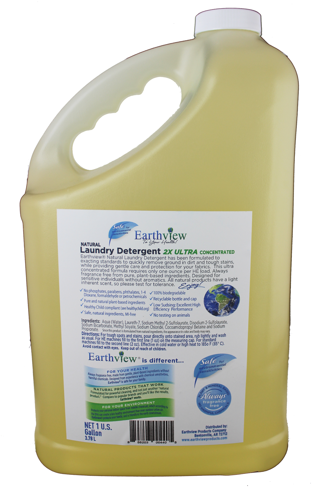 Earthview Fragrance-Free Laundry Detergent 2-Pack (128 Fl oz Each) - Image 3