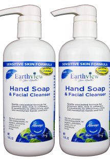 Earthview Fragrance-Free Hand Soap & Facial Cleanser 2-Pack (16 oz each)