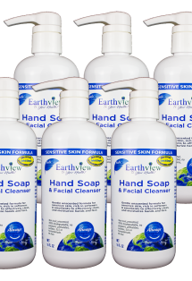 Earthview Fragrance-Free Hand Soap & Facial Cleanser 6-Pack (16 oz each)