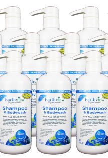 Earthview Fragrance-Free Shampoo & Body Wash 12-Pack (16 oz each)