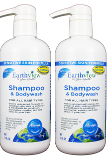 Earthview Fragrance-Free Shampoo & Body Wash 2-Pack (16 oz each)