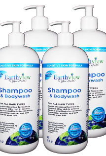 Earthview Fragrance-Free-Shampoo & Body Wash 4 Pk/ 32 oz (128Fl Oz)